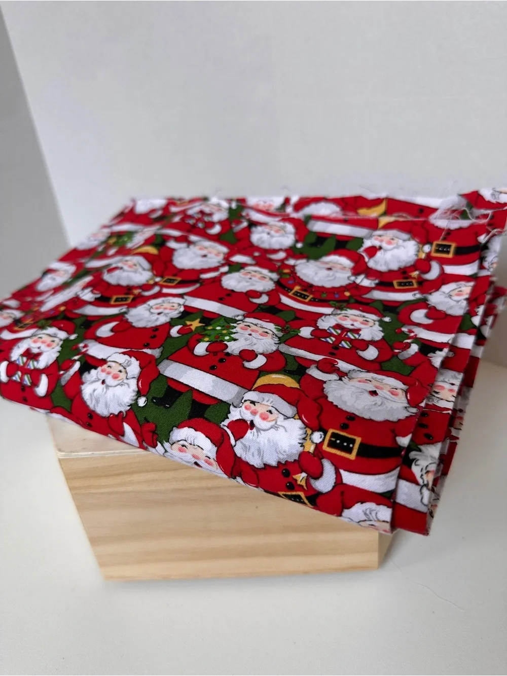 Fabric Traditions Packed Jolly Santa Christmas Cotton Fabric – Two Yards
